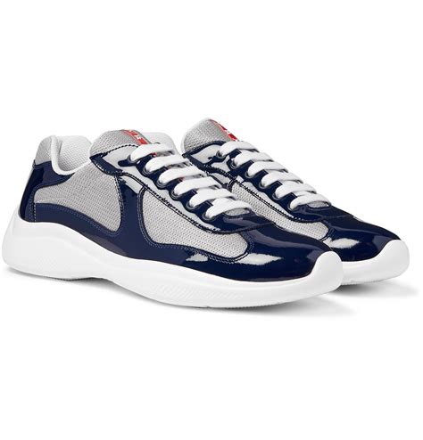 navy blue Prada sneakers